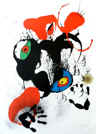 石版画 Miró - El fogainer