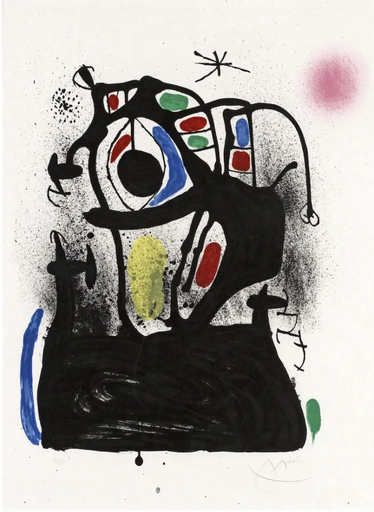 石版画 Miró - El hipnotizador 
