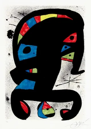 石版画 Miró - El Rei Garrell, 1979