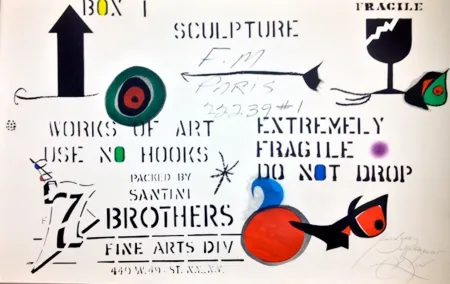 蚀刻版画 Miró - Embalaje