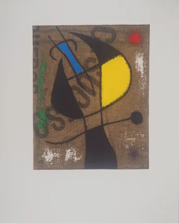 石版画 Miró - Femme à la victoire