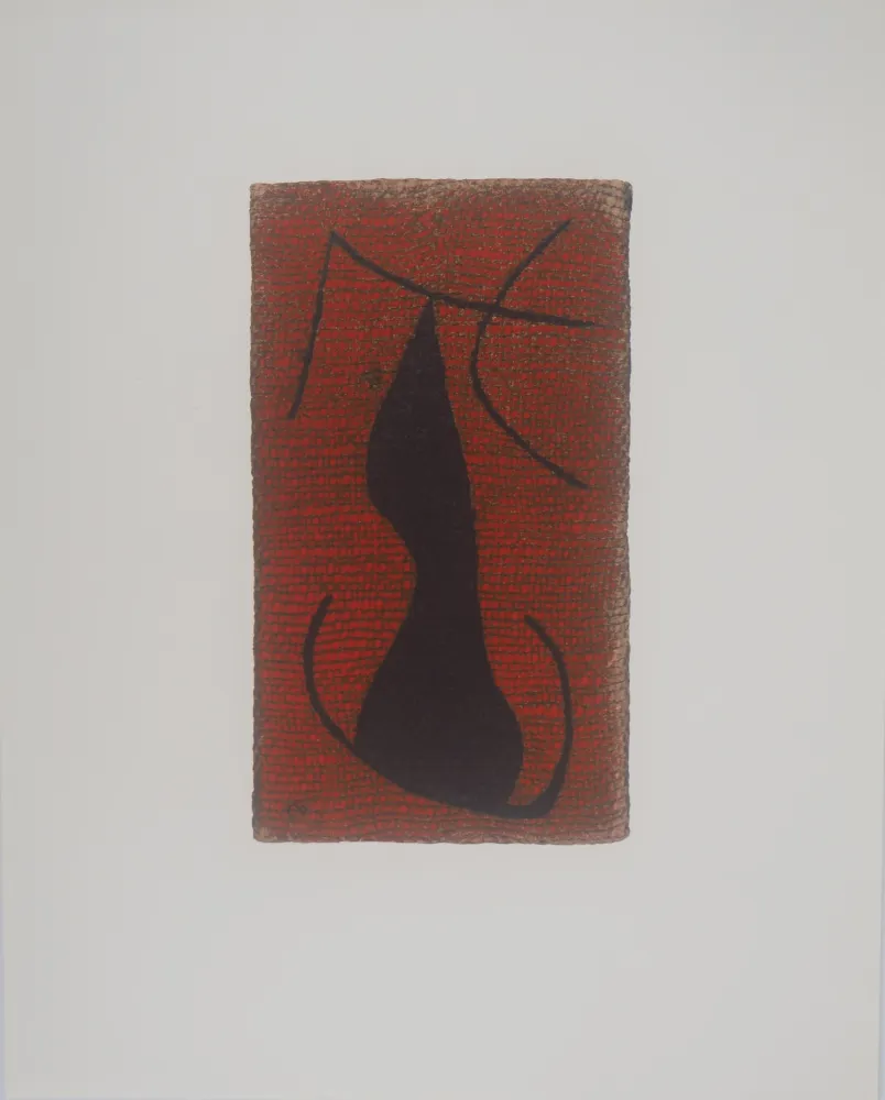 石版画 Miró - Femme allongée