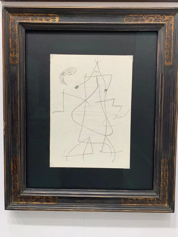 蚀刻版画 Miró - Femme devant la lune