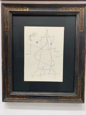 蚀刻版画 Miró - Femme devant la lune