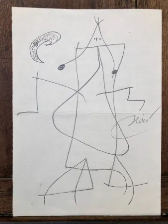 蚀刻版画 Miró - Femme devant la lune