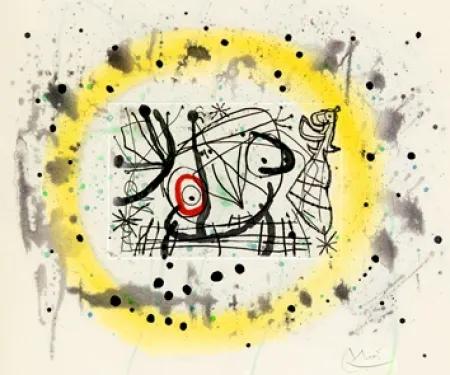 版画 Miró - Fissures