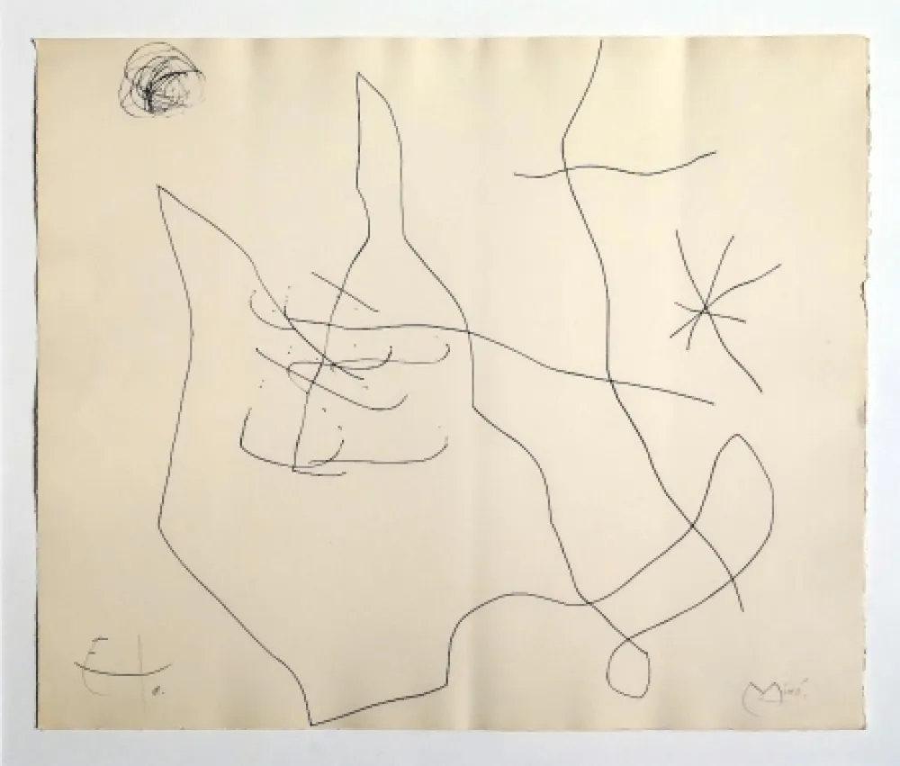 版画 Miró - Flux de l'aimant