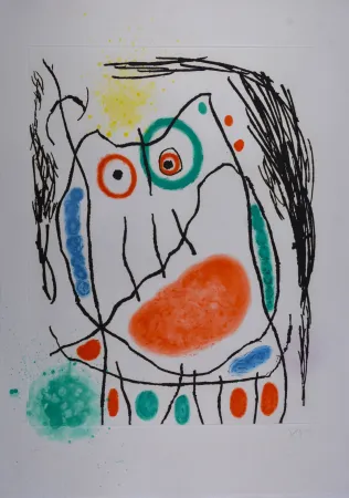 蚀刻飞尘法 Miró - Grand duc I 