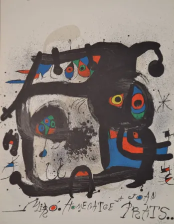 石版画 Miró - Homentage A Joan Prats - M852