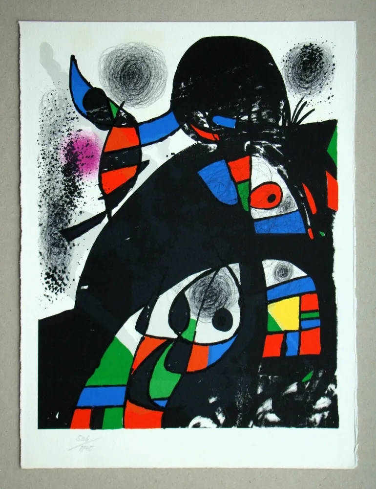 石版画 Miró - Hommage à San Lazzaro