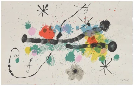 石版画 Miró - Je Travaille comme un Jardinière