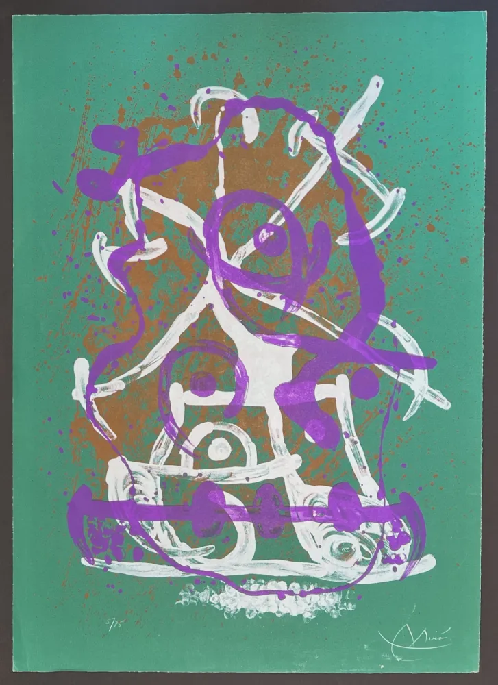 石版画 Miró - Joan Miró (1893-1983) - Chevauchée - Colour lithograph - 1969