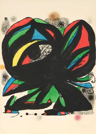 石版画 Miró - Joan Miró (1893–1983) – Fundació Joan Miró – Color lithograph on paper – 1975