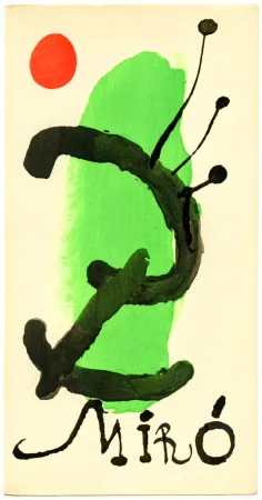 镂版印刷 Miró - Joan Miró -  Berggruen et cie, 1958 - Pochoir  Plaque bois gravés pour un poème de Paul Éluard Publié dans la collection Berggruen