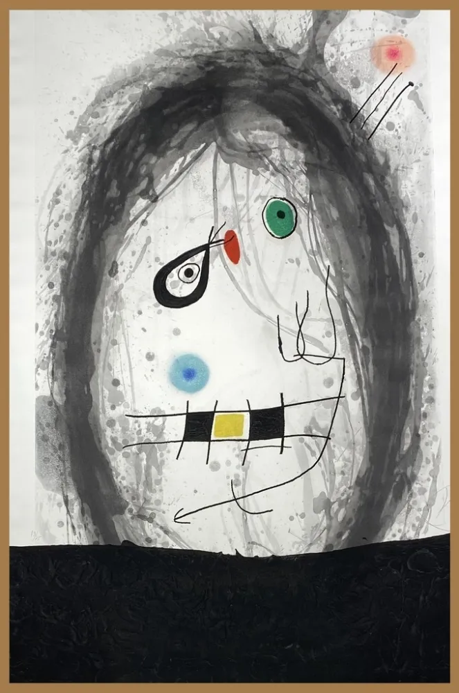 金刚砂版画 Miró - “L’ Exile Noir”