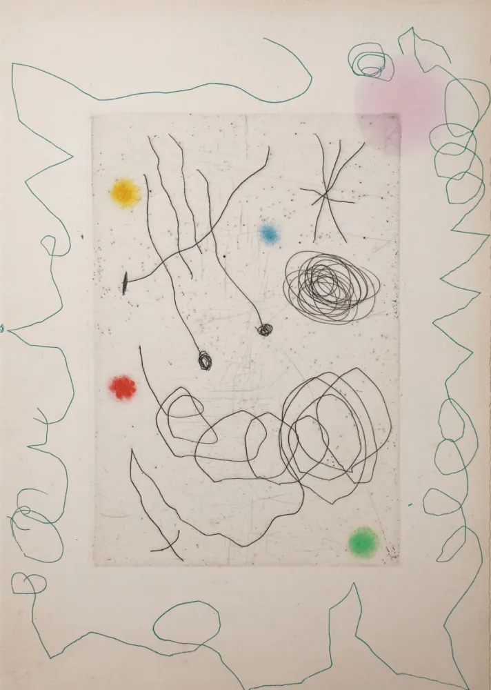 干刻版画 Miró - La chouette et l’escargot (The Owl and the Snail)