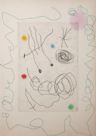 干刻版画 Miró - La chouette et l’escargot (The Owl and the Snail)