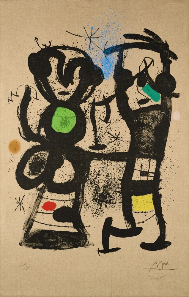 石版画 Miró - La Conversation