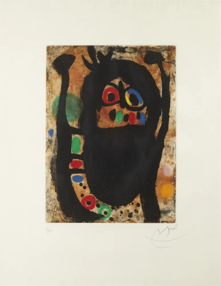 蚀刻飞尘法 Miró - La Femme aux Bijoux