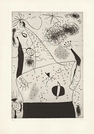 干刻版画 Miró - 