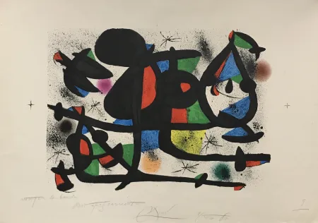 石版画 Miró - La Luge des Amants II (Unique BAT)