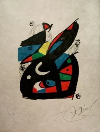 石版画 Miró - La Melodie Acide 