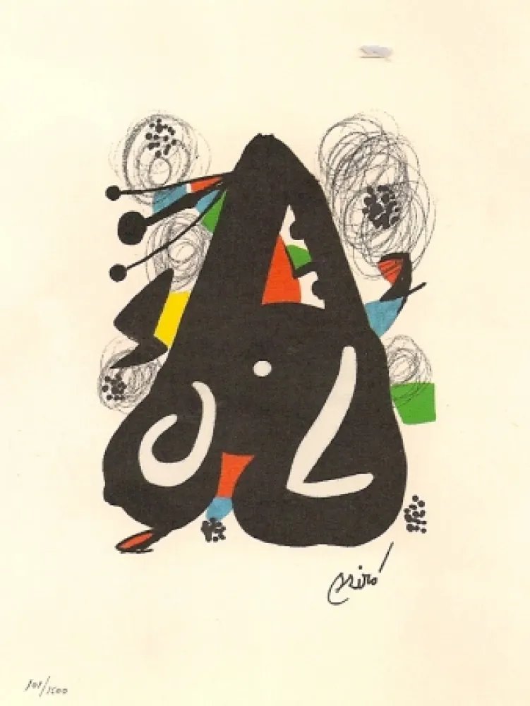 石版画 Miró - La Melodie Acide 