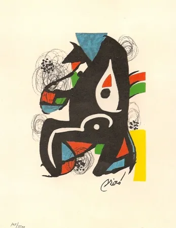 石版画 Miró - La Melodie Acide 