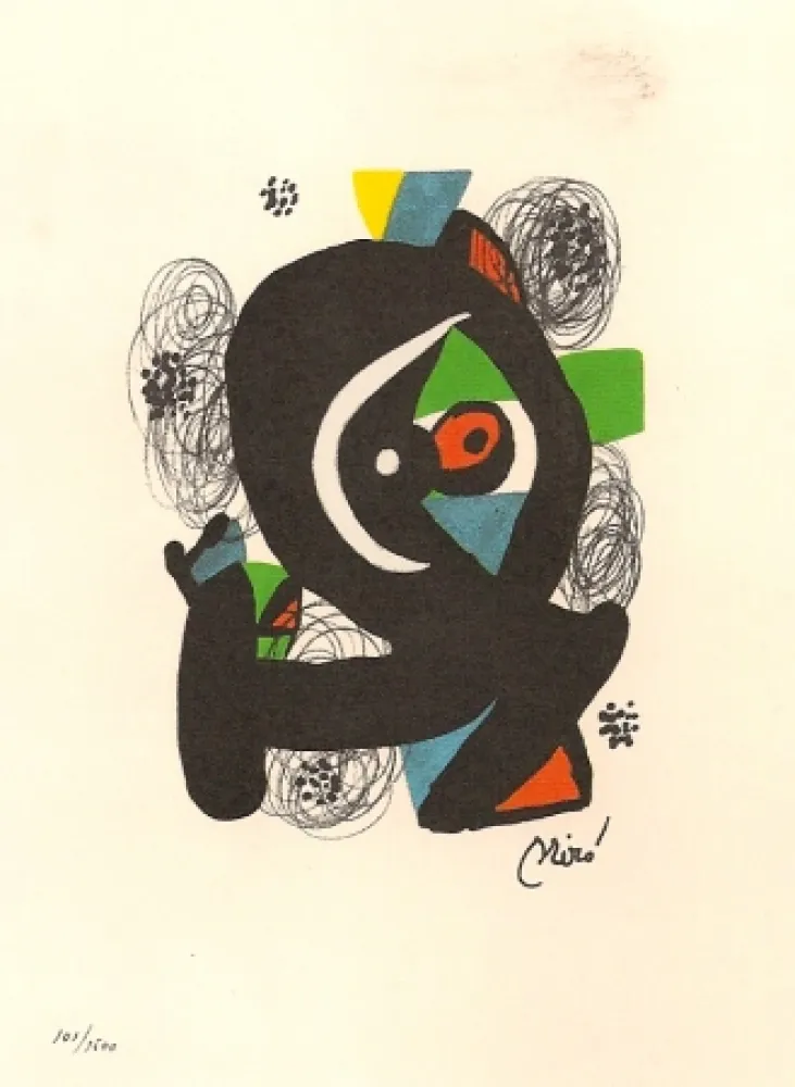 石版画 Miró - La Melodie Acide 