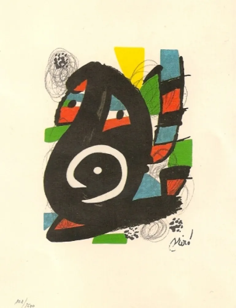 石版画 Miró - La Melodie Acide 