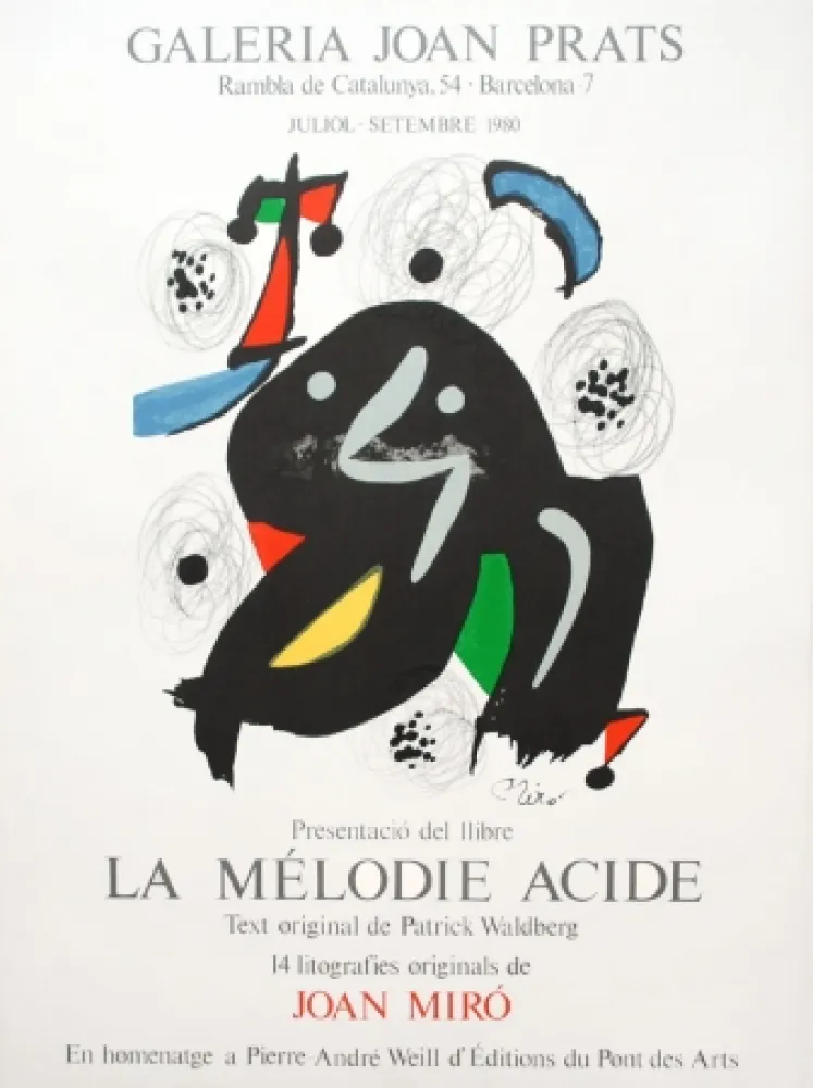 石版画 Miró - La mélodie acide