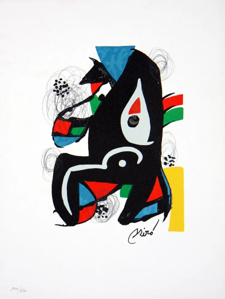 石版画 Miró - La Melodie Acide (M. 1221)