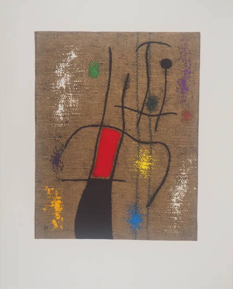 石版画 Miró - La musicienne