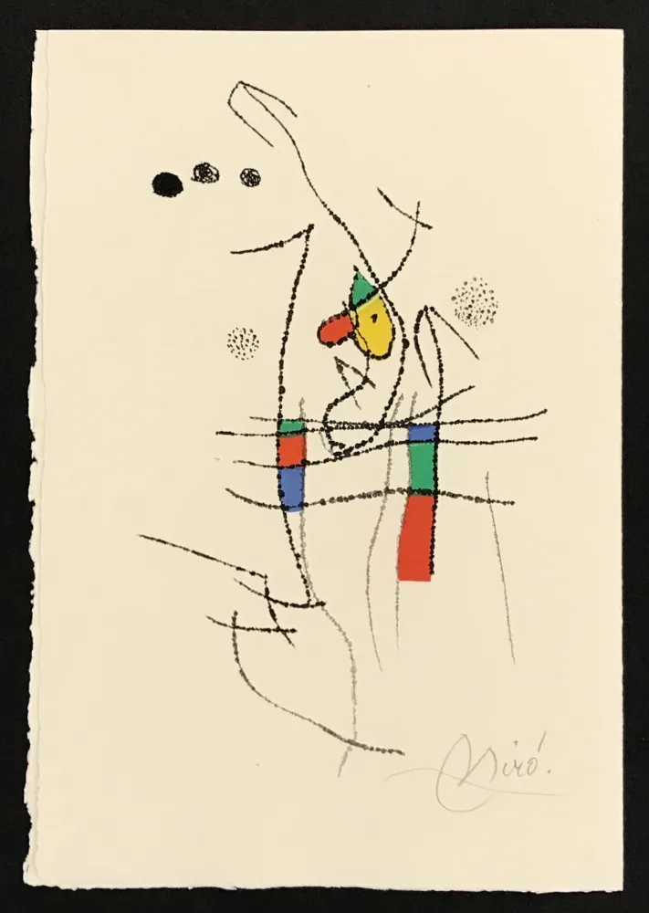 版画 Miró - La Spirale 1