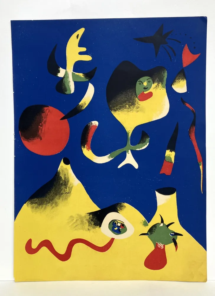 石版画 Miró - L'air. Lithographie, 1937.