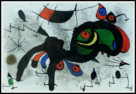 石版画 Miró - LE BELIER FLEURI