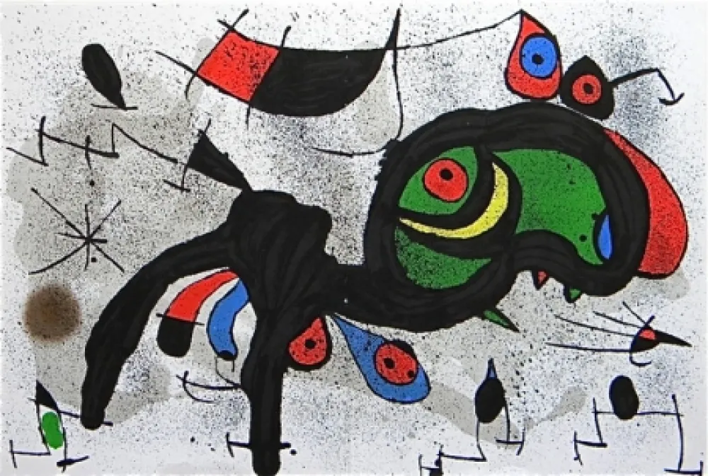 石版画 Miró - Le Bélier fleuri