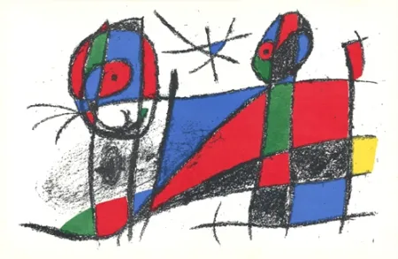 石版画 Miró - Le chat heureux / The Happy Cat