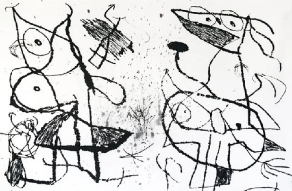 蚀刻飞尘法 Miró - Le Courtisan Grotesque XII