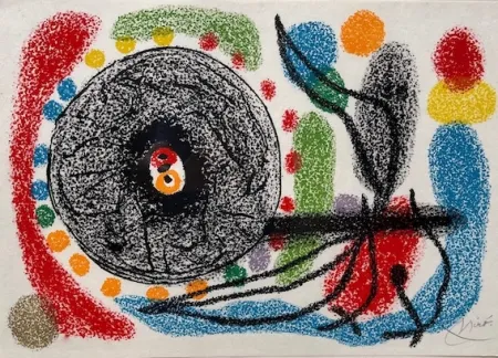 石版画 Miró - Le Lezard aux plumes d' or