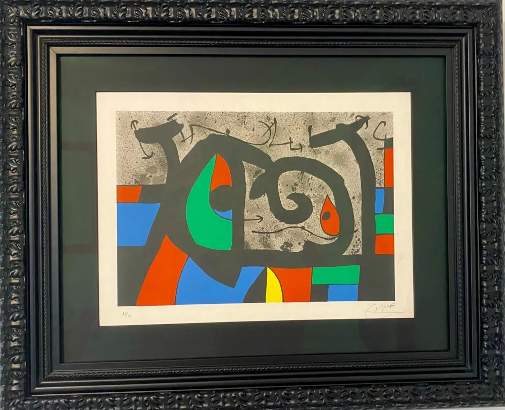石版画 Miró - Le lezard aux plumes d´or