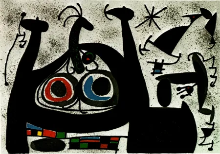 石版画 Miró -  Le Lezard aux plumes d’or - Arc-en-ciel  - (Maeght 818)