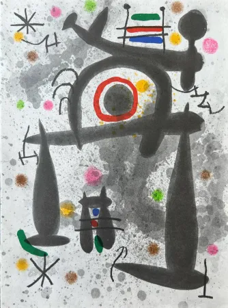 石版画 Miró - Le Miroir de l'Homme par les Betes