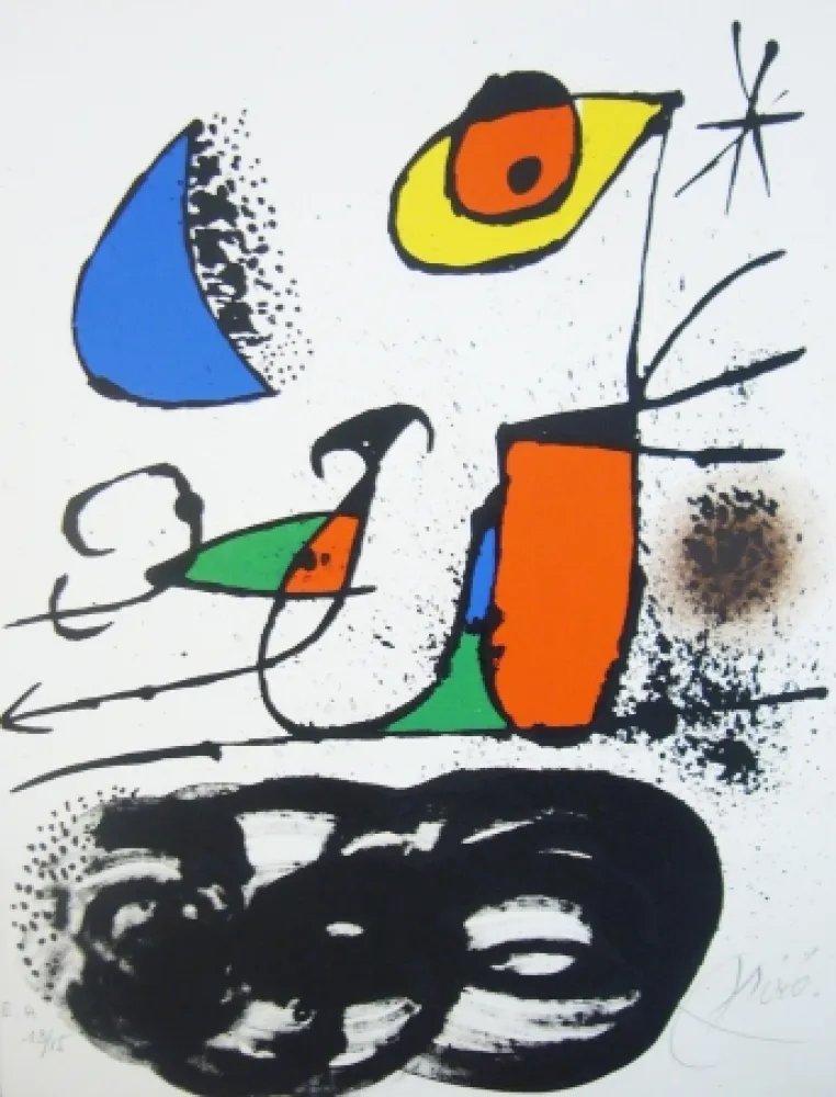 石版画 Miró -  	 	Le monde de l'art n'est pas le monde du pardon 