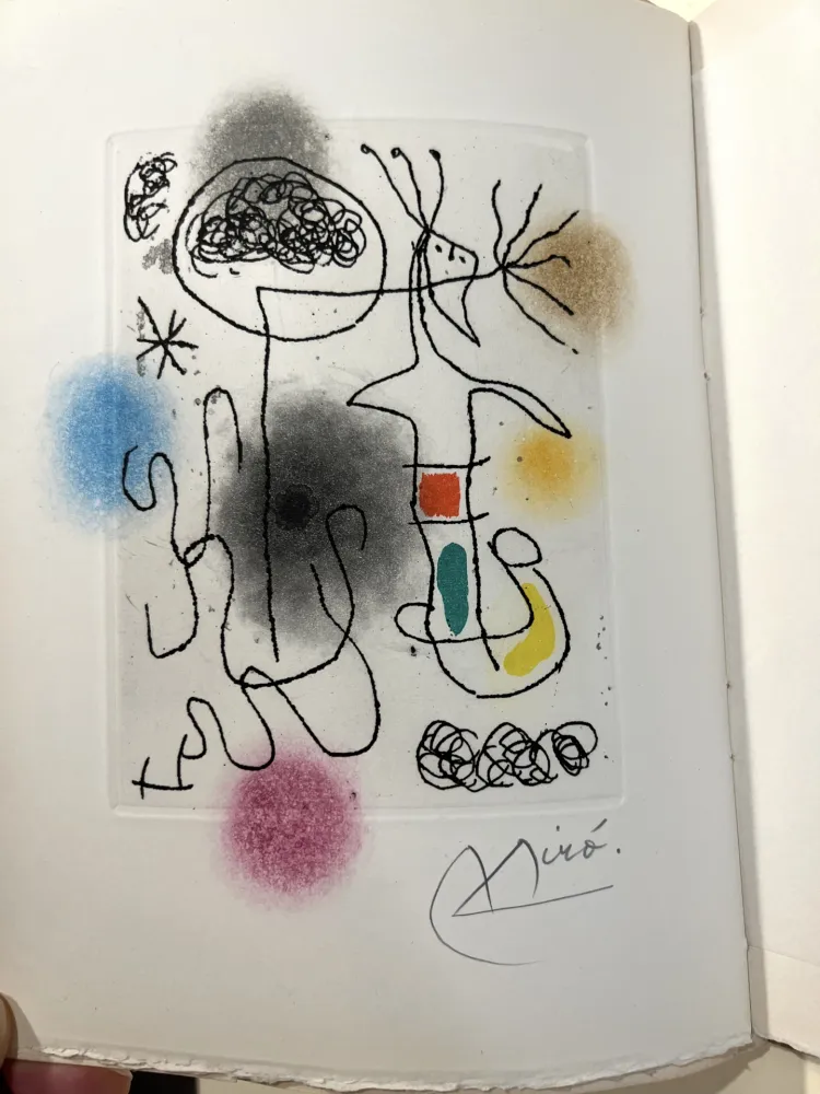 插图书 Miró - Léna Leclercq. MIDI LE TRÈFLE BLANC. Une gravure en aquatinte signée (1968)