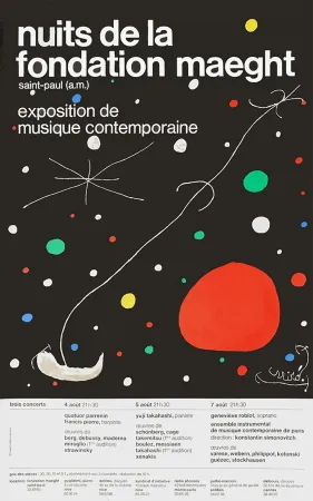 石版画 Miró - LES NUITS DE LA FONDATION MAEGHT (1967).