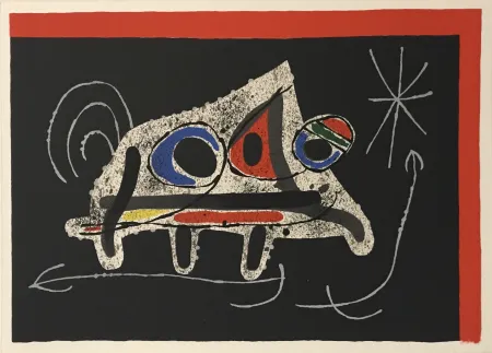 石版画 Miró - Lezard aux Plumes d'or (M.790)