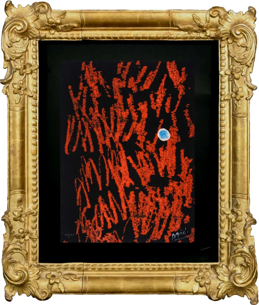 版画 Miró - Liberté des Libertés (GRavure with drawing)