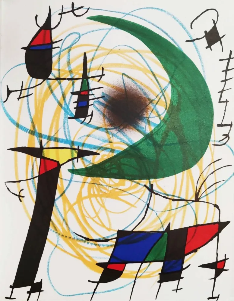 石版画 Miró - Litografía original V