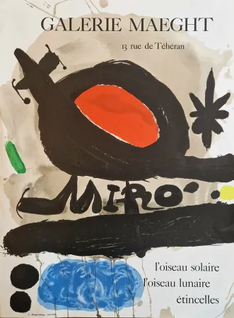 海报 Miró - L'oiseau solaire, l'oiseau lunaire, énticelles